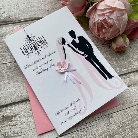 Luxury RSVP Wedding Acceptance Cards Handmade CardsPink Posh