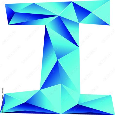 Blue Roman Numeral 1 On White Background Stock Vector Adobe Stock