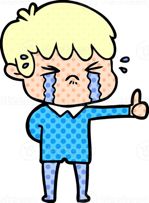 Cartoon Boy Crying 42283475 Png