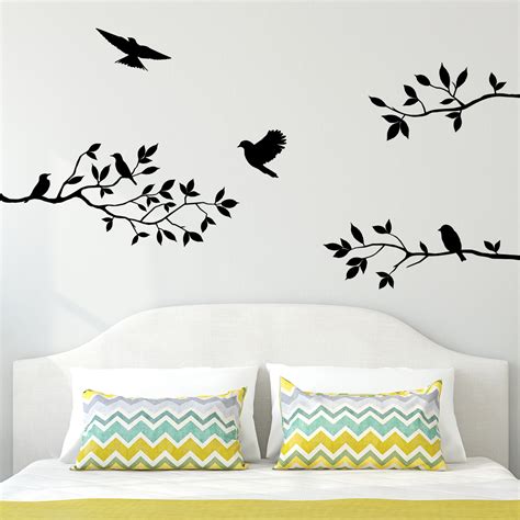 Sticker Branches Darbre Et Les Oiseaux Stickers Nature Arbres