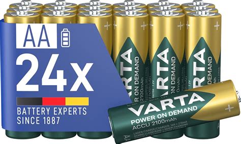 VARTA Pile AA Ricaricabili Confezione Da 24 Recharge Accu Power On