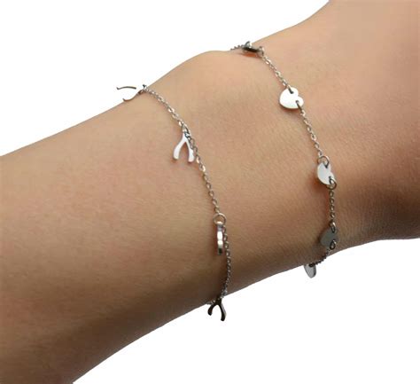 Bc E Bracelet Fine Cha Ne Avec Charms Baguettes De Sourcier Acier