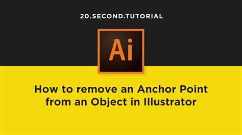 Delete Anchor Points In Illustrator Adobe Illustrator Tutorial