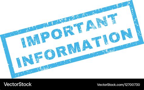 Important information rubber stamp Royalty Free Vector Image