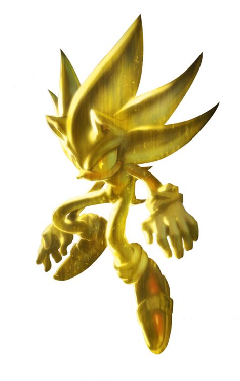 Golden Sonic Render By Husachi On Deviantart