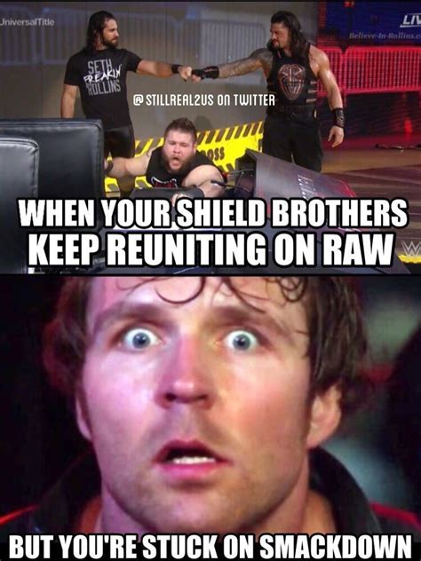 If Anybody Needs To Be Traded To Raw Its Dean Ambrose Wwe Funny Wwe