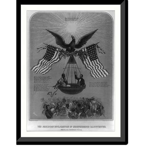 Historic Framed Print The American Declaration Of Independence Illustrated Fabronious