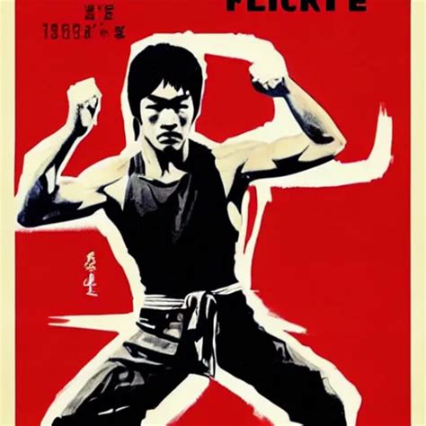 A Movie Poster Of Bruce Lee Fighting With Ip Man Stable Diffusion