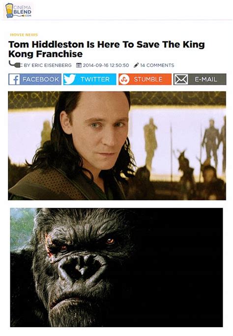 Tom Hiddleston Is Here To Save The King Kong Franchise Tom Hiddleston