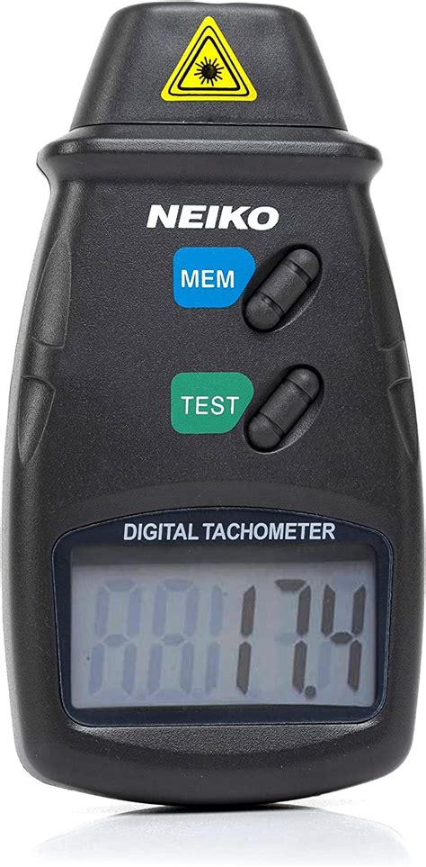 NEIKO 20713A Digital Tachometer Noncontact Laser Photo Sensor With 2 5