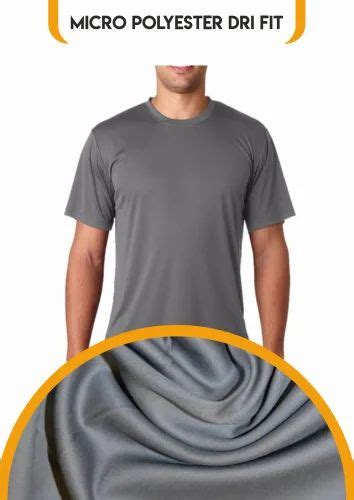 Round Neck Micro Polyester T Shirt Half Sleeves Plain At Rs 78 Piece