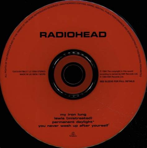 Radiohead My Iron Lung Cd2 Reissue Uk Cd Single Cd5 5 307849