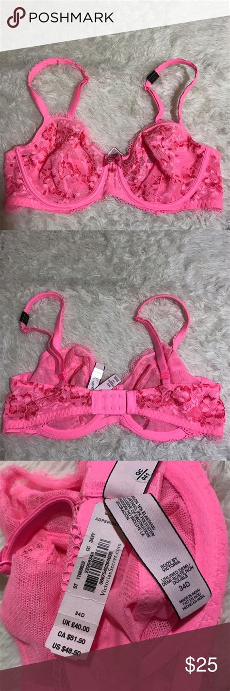 Vs 34d Unlined Demi Bra Demi Bra Bra Clothes Design