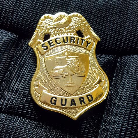 Security guard badge - gold - Partyninja