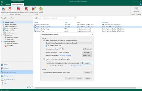 Backing Up Configuration Settings Automatically Veeam Backup For