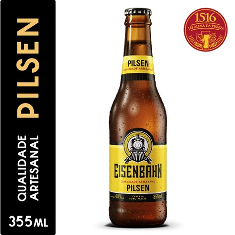 Cerveja Eisenbahn Pilsen Puro Malte Long Neck 355ml Supermercado