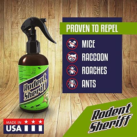 Rodent Sheriff Pest Control Ultra Pure Peppermint Spray Repels Mice Raccoons Ants And