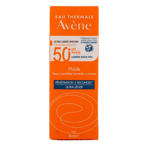 Avène fluide solaire SPF50 Peau sensible normale à mixte