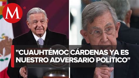 AMLO dice que considera a Cuauhtémoc Cárdenas un adversario político