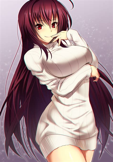 Wallpaper Illustration Long Hair Anime Girls Black Hair Sweater Fate Grand Order Lancer