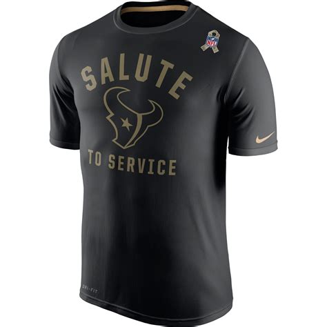 Men S Houston Texans Nike Black Salute To Service Legend Performance T Shirt