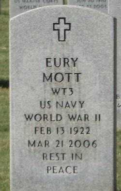 Eury Mott 1922 2006 Find A Grave Memorial