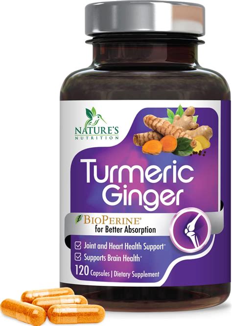 Turmeric Curcumin With Bioperine And Ginger 95 Standardized Curcuminoids 2600mg Black Pepper