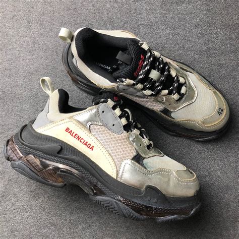 Balenciaga Triple S Silver Black On Carousell