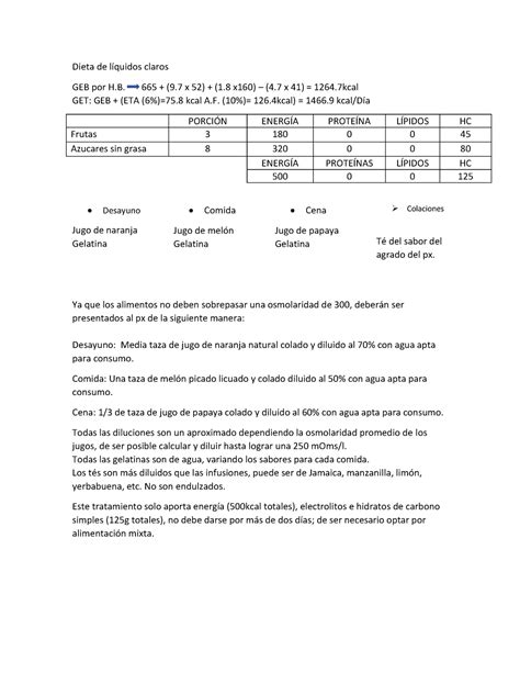 Dieta De Líquidos Claros Dieta De Claros Geb Por H 665 9 X 52 1