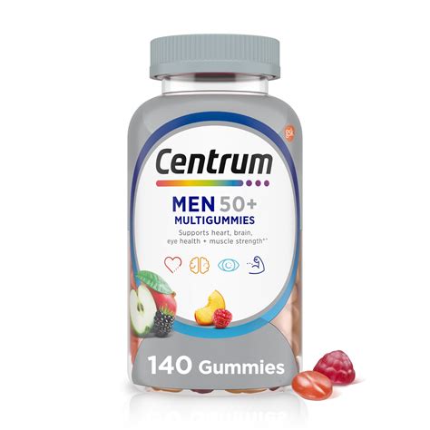 Centrum Multigummies Mens 50 Plus Gummy Multivitamin With Vitamin A B