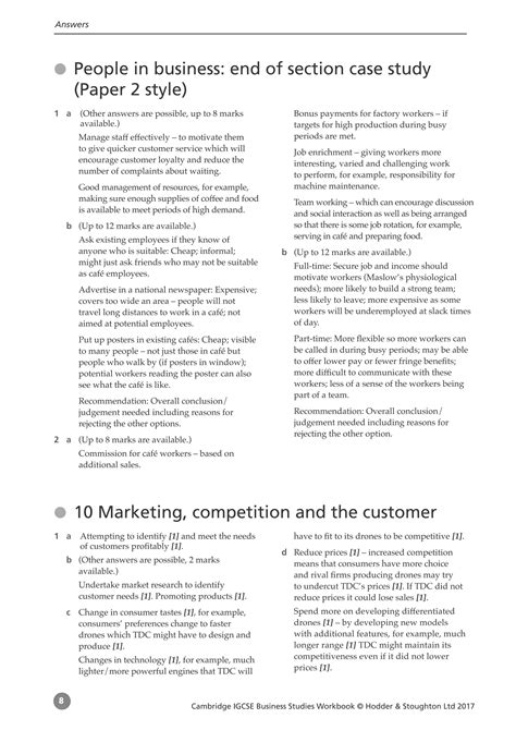 Igcse business wb_answers | PDF