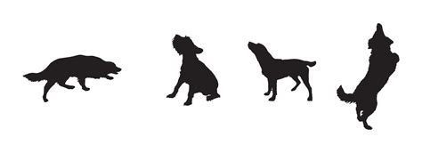 Silhouette Of Dog On White Background Vector Eps 10 7739661 Vector Art