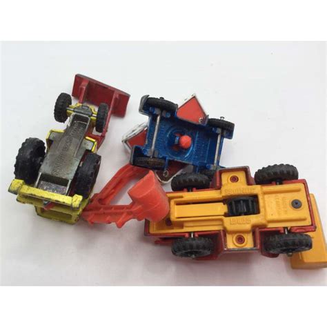 Lot De Engins De Chantier Grues Matchbox Corgi Voiture Miniature