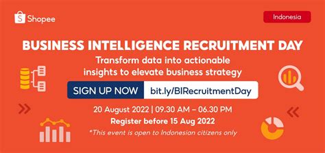 Business Intelligence Recruitment Day Shopee 职业发展