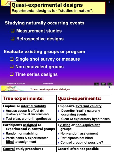 Quasi Experimental Designs Scientific Control Experiment