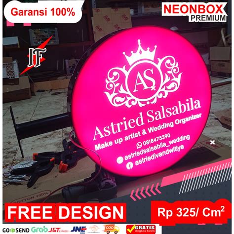 Jual Neon Box Bulat NEONBOX Premium 2 Sisi Shopee Indonesia