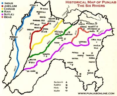 Pakistan Punjab Rivers Map