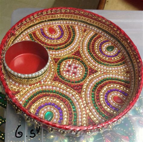 Pin By Harsha S Creation On Aarti Plate Thali Decoration Ideas Diy