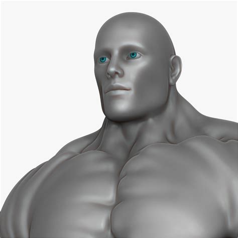 Muscular Man Zbrush Sculpt D Model Unknown Obj Ztl Free D