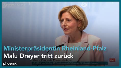 Rücktritt Rheinland pfälzische Ministerpräsidentin Malu Dreyer hört