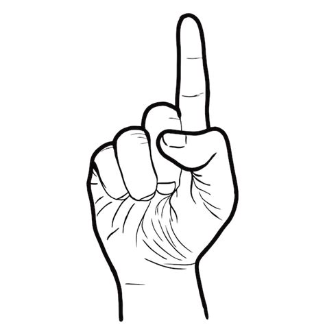 Premium Vector Finger Pointing Point Hand Gesture Line Art