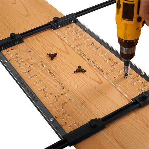 Ez Align Premium Shelf Pin Drilling Jig With 14 And 5mm Self Centering