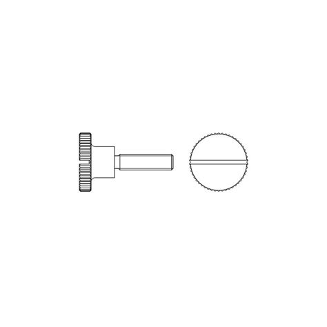 Knurled Thumb Screws High Type Slotted