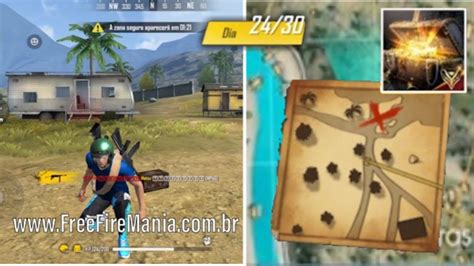 Dia Onde Encontrar O Ba Do Tesouro Pelo Mapa Do Free Fire Youtube