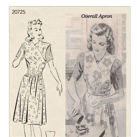 40s Apron Pattern Etsy