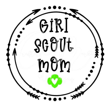 Girl Scout Mom Circle Digital Download For Sublimation Ready Etsy