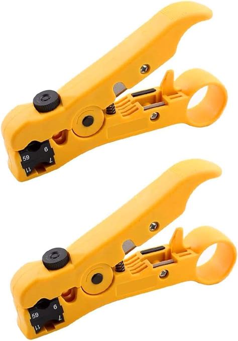 Universal Coaxial Cable Stripper Cutter Stripping Tool For Flat Round