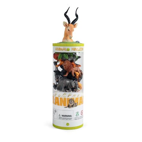 Titoumi Kids Mini Wild Animals 15 Pcs Figure Set Realistic Sensory