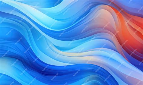 Premium AI Image | Blue waves abstract wallpaper for desktop background ...