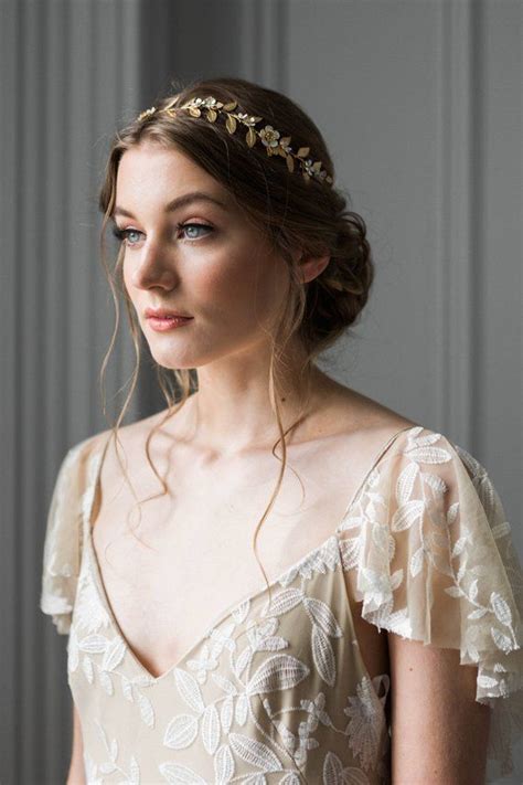 Garden Vine Headband Bridal Headband Gold Leaf Headband Bridal